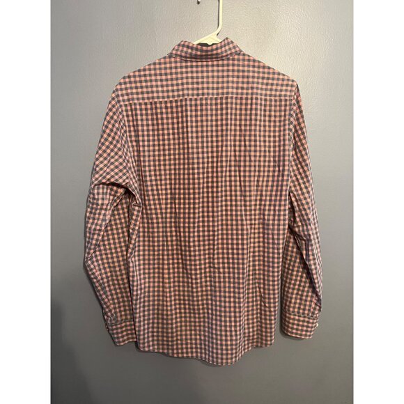 Men’s Barbour Salmon Pink & Blue Gingham Tailored Fit Button Long Sleeve SZ MED - Picture 4 of 7